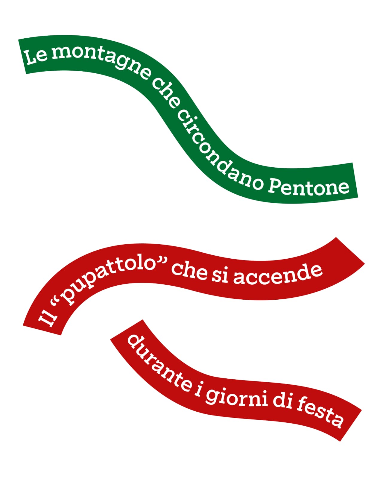 Simboli del logo Luminere: montagne e pupattolo